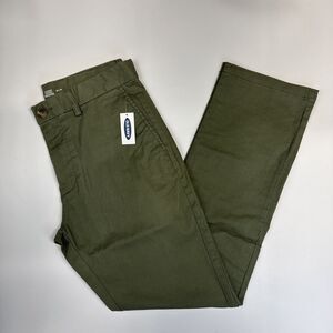 Old Navy Men 30x30 Ultimate Straight Pants Olive Green Chino Built In Flex  Jean